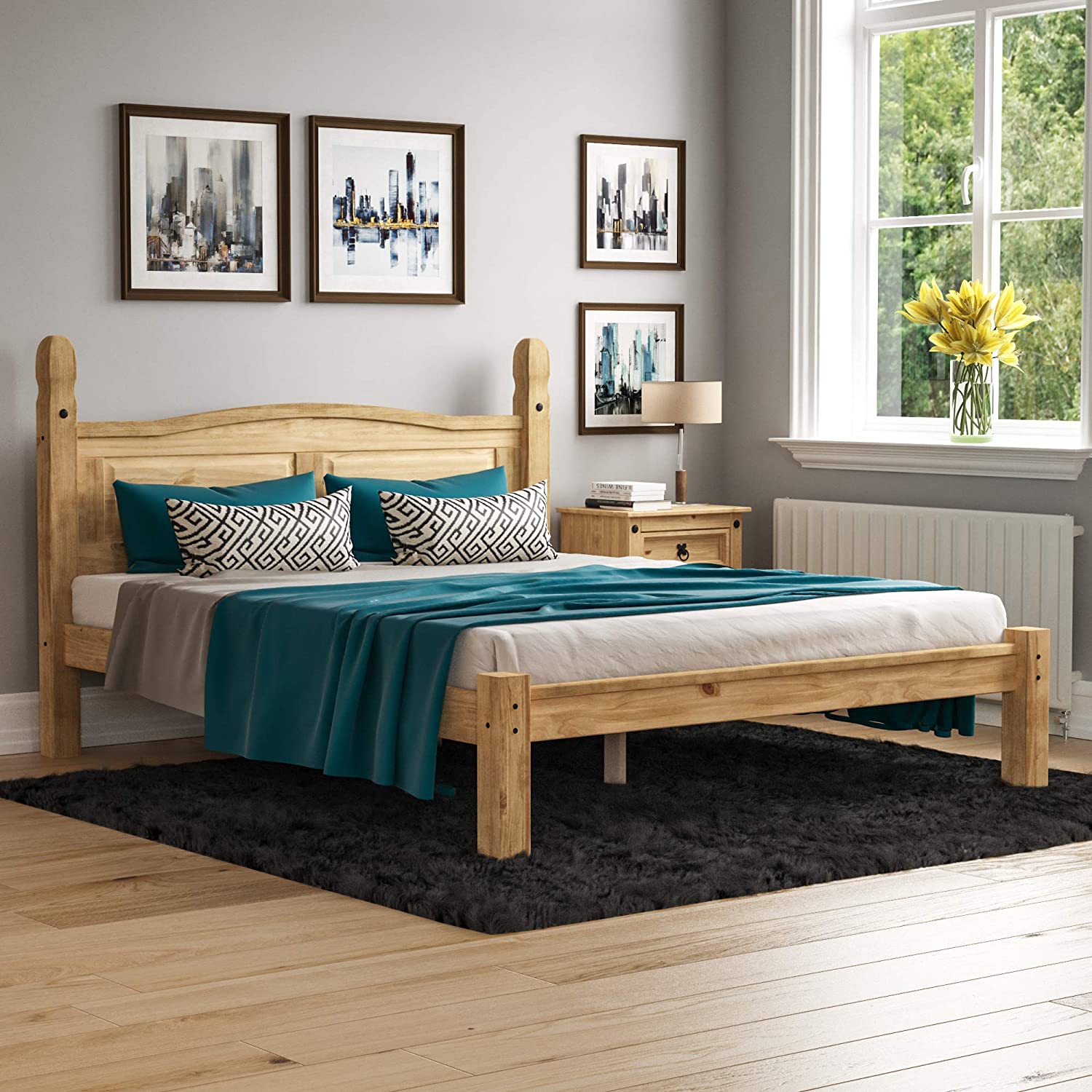 King Size Pine Bed Sturdy And Beautiful   King Size Pine Bed Sturdy And Beautiful 1 